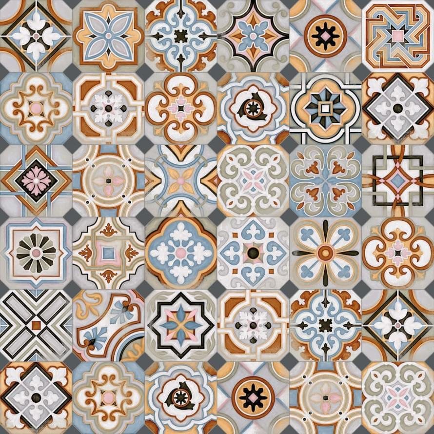 Керамогранит Vives Декор Octogono Musichalls Multicolor 20x20