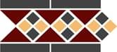 TopCer Octagon Border Lisbon Brick-Red Black
