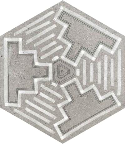 Керамогранит Vives Декор Hexagono Igneus Cemento 23.3x26.8
