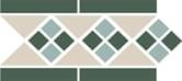 TopCer Octagon Border Lisbon White Dark Green