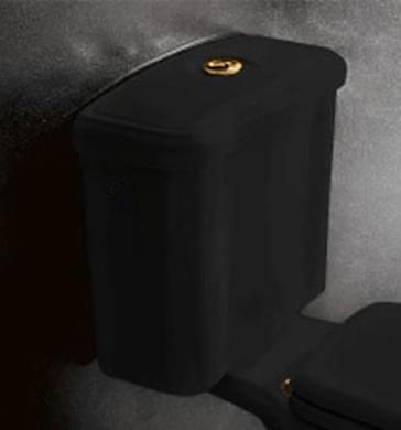 Керамическая плитка Kerasan Напольный с бачком Retro Бачок для унитаза моноблок без механизма слива черный глянцевый