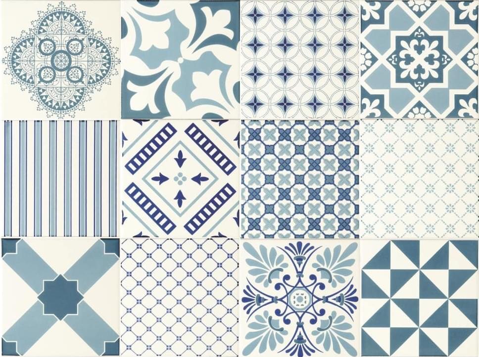 Керамическая плитка Original Style Декор Blue Tapestry Collection 45.6x60.8