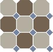 TopCer Octagon Beige Coffee Brown Blue Cobalt