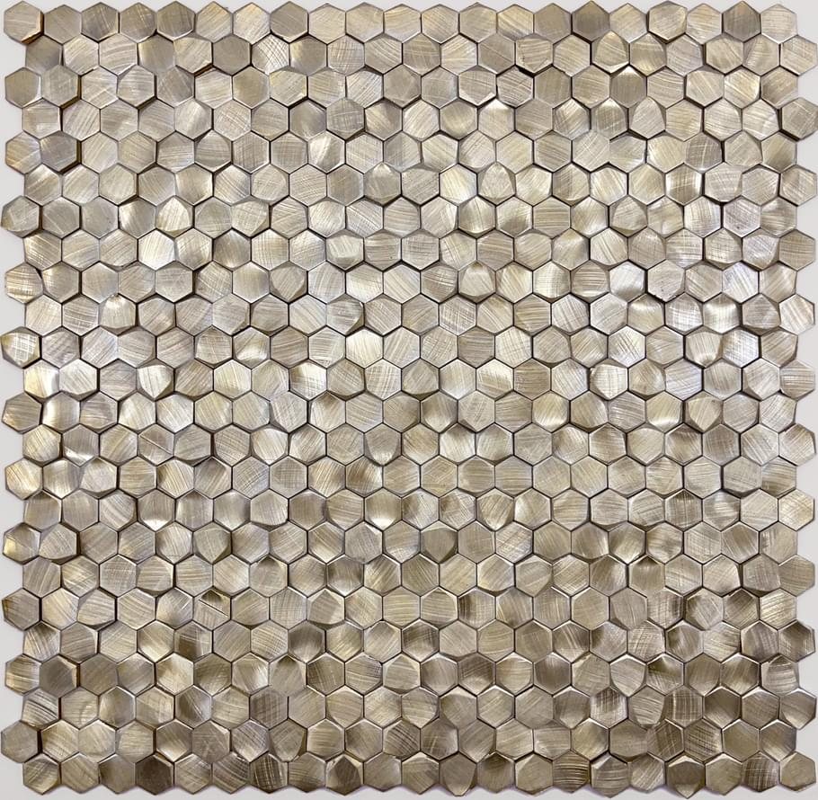 Caramelle Alchimia Aluminium 3D Hexagon Gold 8X14