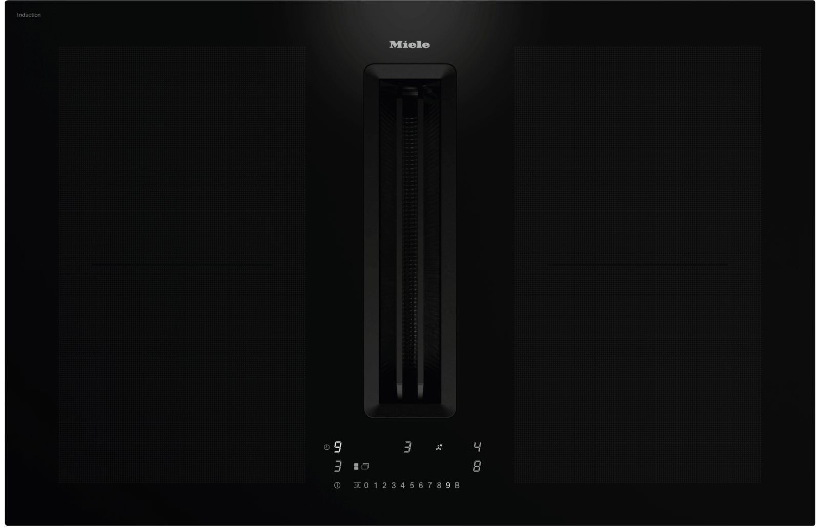 Панель конфорок со встроенной вытяжкой Miele KMDA7676 FL A BlackPerfection