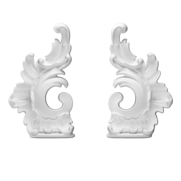 Лепнина Rodecor Спецэлемент Окончание К Молдингу 06301Rc Set 2 pcs 13x7.5x2