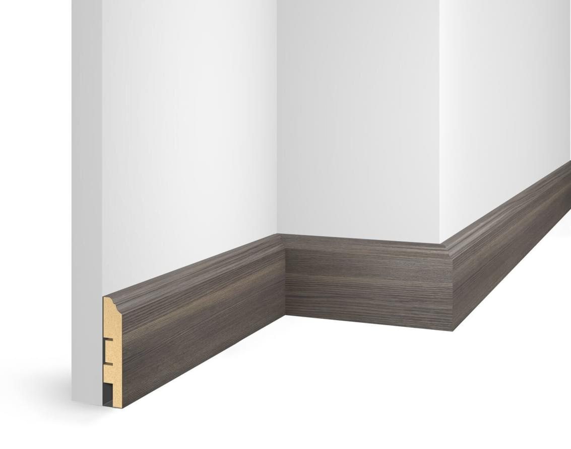 Лепнина Cosca Decor Плинтус ЕP07 NanoFlex Дуб Деревенский 8x240x1.6