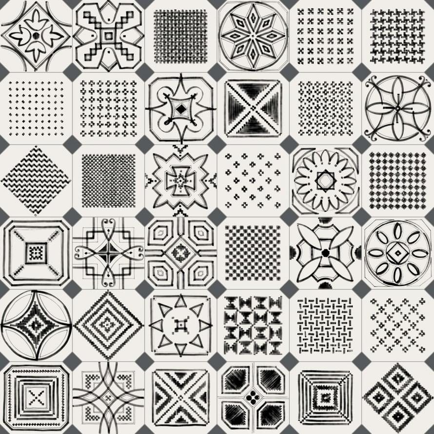 Керамогранит Vives Декор Octogono Variette Sombra 20x20