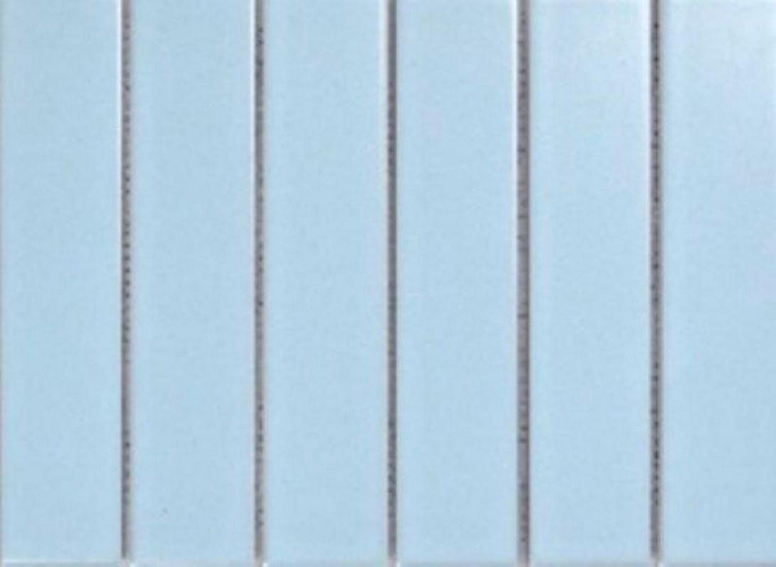 Мозаика Porcelain Mosaic Мозаика Mosaic 4.5X19.5 Голубая Матовая 19.5x28.8