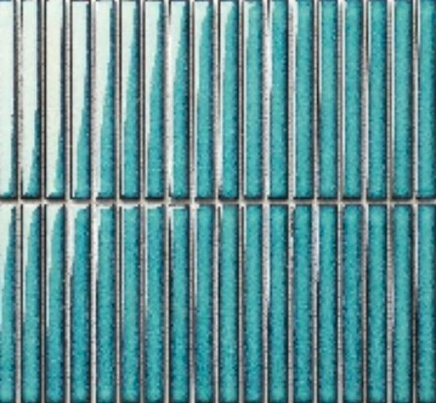 Мозаика Porcelain Mosaic Мозаика Mosaic 1.5Х14.5 Голубой Бирюзовый 29.4x31.3
