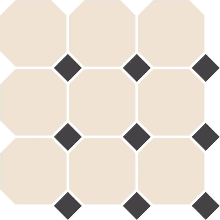 TopCer Octagon White Black Dots