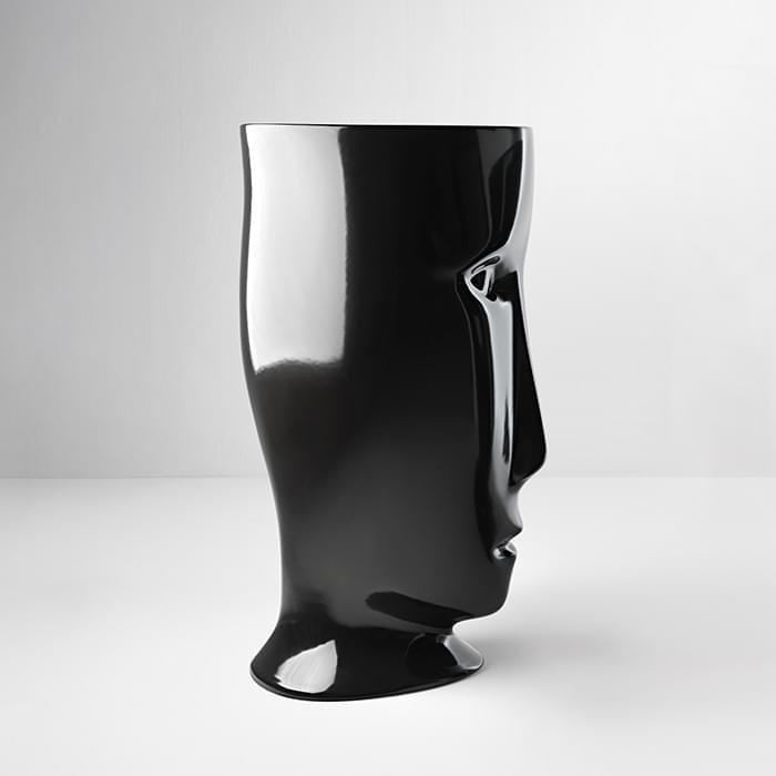 Керамическая плитка Kerasan Напольная пристенная Artwork Moloco Раковина без отверстия напольная слив в стену черный глянцевый