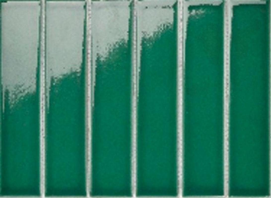 Мозаика Porcelain Mosaic Мозаика Mosaic 4.5X19.5 Зеленая Глянцевая Y45P338 19.5x28.8
