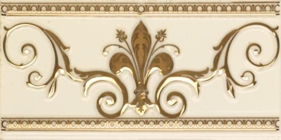 Керамическая плитка Almera Бордюр Cenefa Marfil Gold 9.2x20