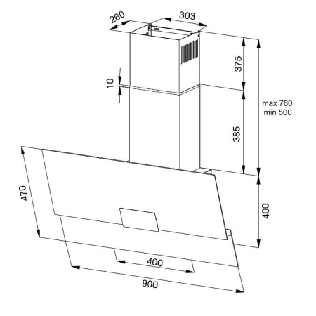 Вытяжка Korting KHC 96373 BXGN