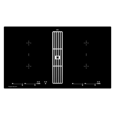Индукционная варочная панель с вытяжкой Kuppersbusch KMI 9800.0 SR Silver Chrome