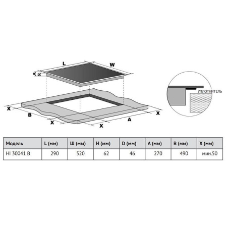 Индукционная варочная панель  Korting HI 30041 B