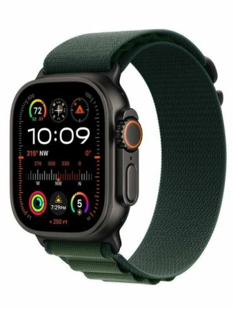 Смарт-часы Apple Watch Ultra 2 Black Titan / Dark Green, Alpin Loop, S