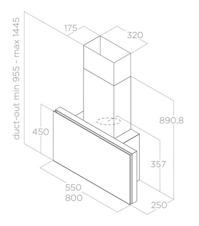 Вытяжка Elica PLAT WH/F/80