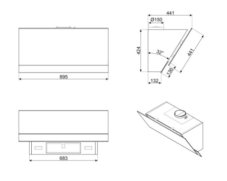 Вытяжка SMEG KV694R