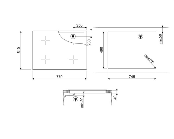 Электрическая варочная панель SMEG SE484EMTD
