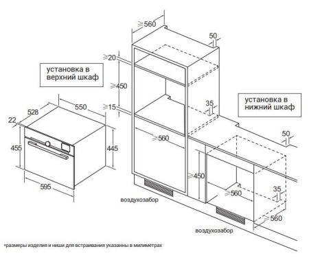 Духовой шкаф с паром и СВЧ HIBERG MS-VM 5115 B SMART