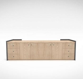 Тумба левая, мдф, шпон, дерево, с металлическими элементами, LNTE-LK153L_1