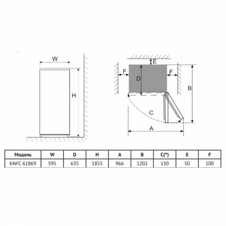 Холодильник комбинированный Korting KNFC 61869 X