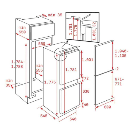 Холодильник комбинированный Teka RBF 73340 FI