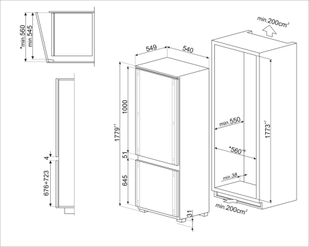 Холодильник комбинированный SMEG C9174TN5D