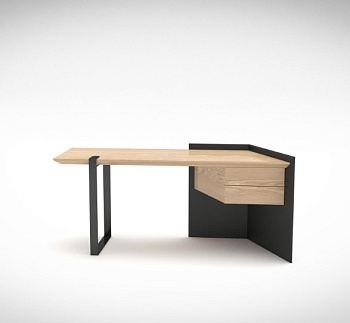 Стол письменный, материал - мдф, шпон, дерево, с металлическими элементами, LNTE-DS180_1