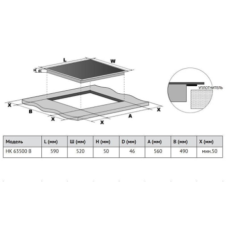 Электрическая варочная панель Korting HK 63500 B