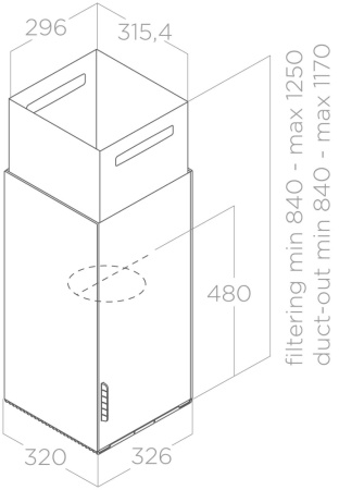 Вытяжка Elica HAIKU ISLAND BL/A/32