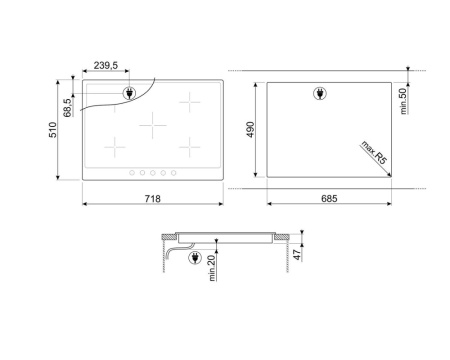 Электрическая варочная панель SMEG P875PO