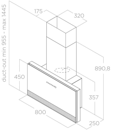 Вытяжка Elica SUPER PLAT BL/F/80