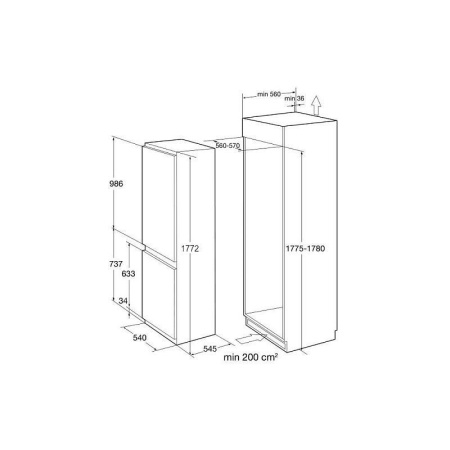 Холодильник комбинированный Korting KSI 17887 CNFZ