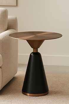 Столик деревянный с металлической столешницей, LNST-20726