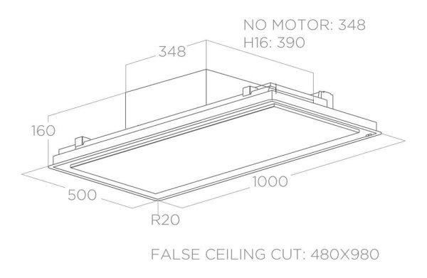 Вытяжка Elica ILLUSION NO MOTOR BL MAT/A/100