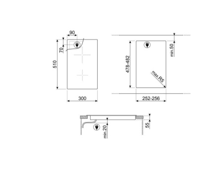 Индукционная варочная панель Combi SMEG SI2321D