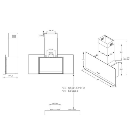 Вытяжка Korting KHC 95330 GN