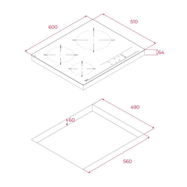 Электрическая варочная панель Teka TBC 63632 TTC BLACK