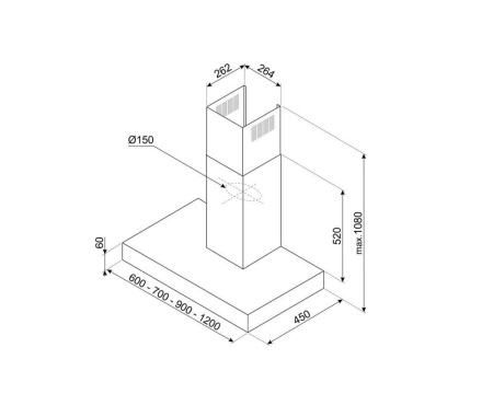 Вытяжка SMEG KBT900XE