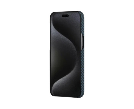 Чехол для телефона PITAKA MagEZ Case 4 для iPhone 15 KI1508, Black/Blue Twill