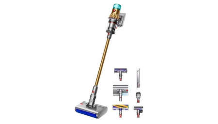 Ручной аккумуляторный пылесос Dyson V12s SV46 Detect Slim Submarine, Gold/Gold