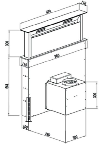 Вытяжка HIBERG VTMF 90100 B (в столешнице)