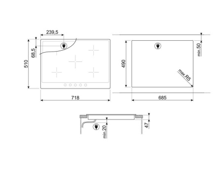 Электрическая варочная панель SMEG P875AO