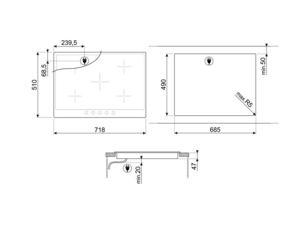 Электрическая варочная панель SMEG P875AO