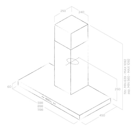 Вытяжка Elica SPOT PLUS IX/A/90