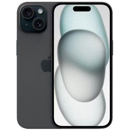 Смартфон Apple iPhone 15 SIM+eSIM 128 ГБ, Black, IN