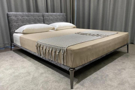 Кровать с обивкой из кожи, LN6137